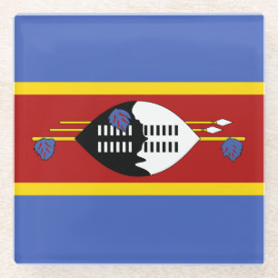 Flagge von Eswatini Glasuntersetzer