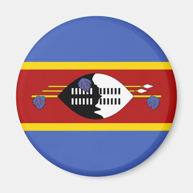 Flagge von Eswatini Magnet (Vorne)