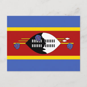 Flagge von Eswatini Postkarte