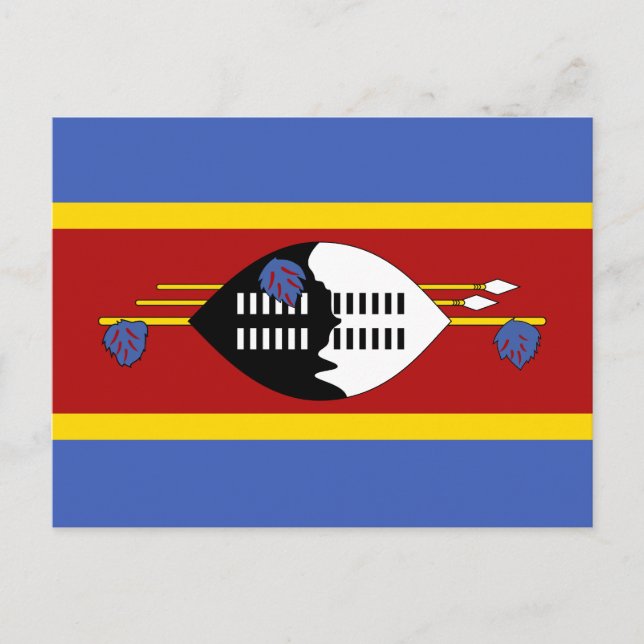 Flagge von Eswatini Postkarte (Vorderseite)