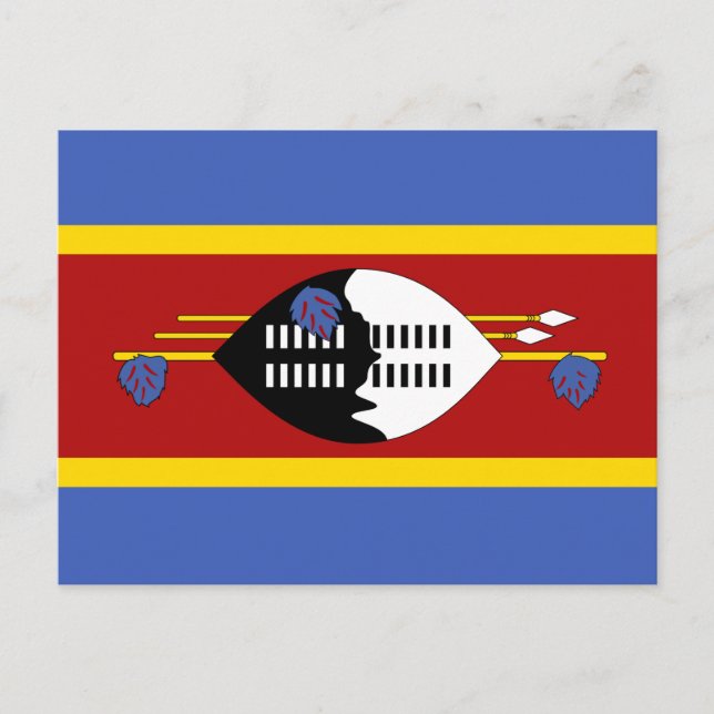 Flagge von Eswatini Postkarte (Vorderseite)