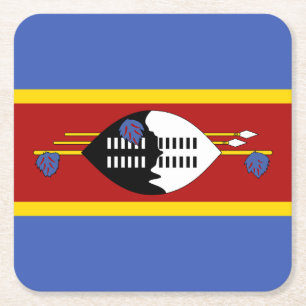 Flagge von Eswatini Rechteckiger Pappuntersetzer