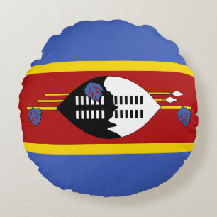 Flagge von Eswatini Rundes Kissen