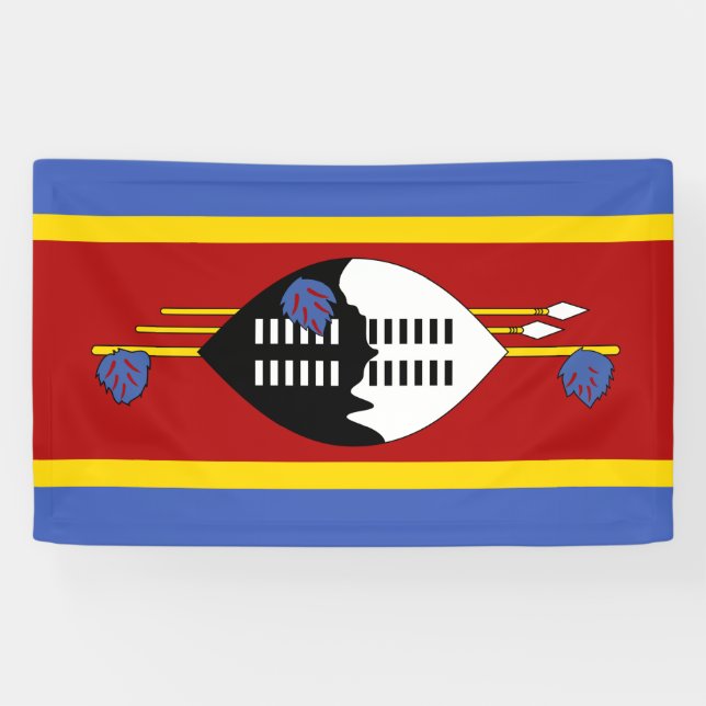 Flagge von Eswatini (Swasiland) Banner (Horizontal)