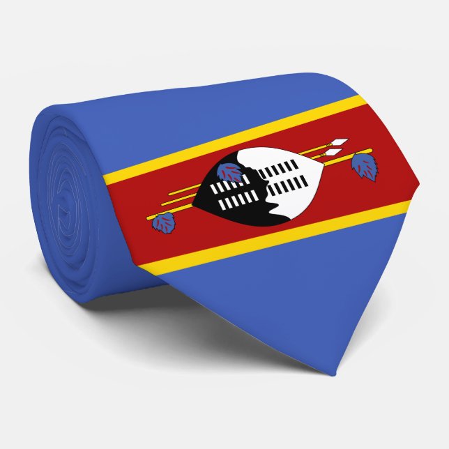 Flagge von Eswatini (Swasiland) Krawatte (Gerollt)