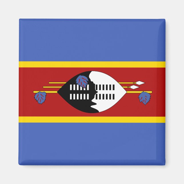 Flagge von Eswatini (Swasiland) Magnet (Vorne)
