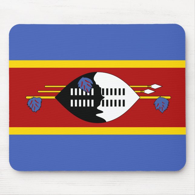 Flagge von Eswatini (Swasiland) Mousepad (Vorne)