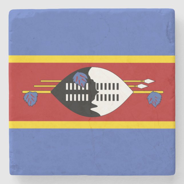 Flagge von Eswatini (Swasiland) Steinuntersetzer (Vorderseite)