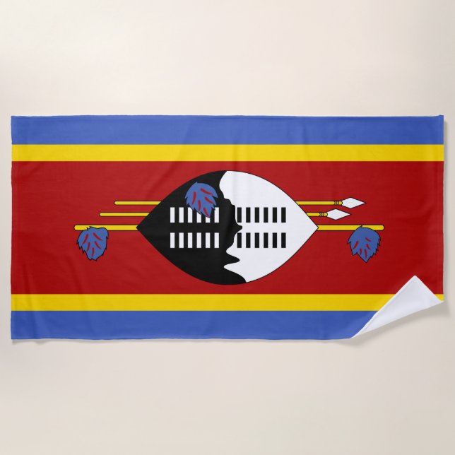 Flagge von Eswatini (Swasiland) Strandtuch (Vorderseite)