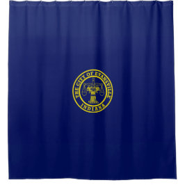 Flagge von Evansville (Indiana) Duschvorhang