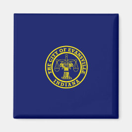 Flagge von Evansville (Indiana) Magnet