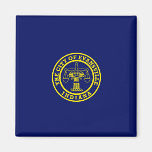 Flagge von Evansville (Indiana) Magnet