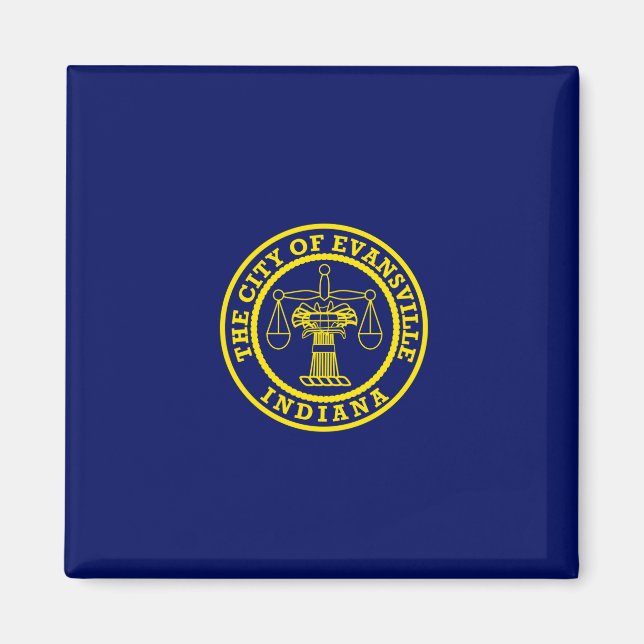 Flagge von Evansville (Indiana) Magnet (Vorne)