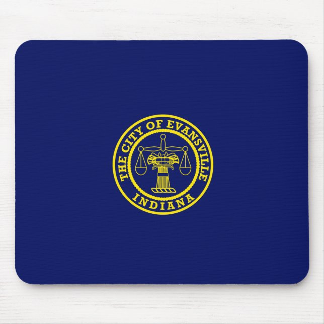 Flagge von Evansville (Indiana) Mousepad (Vorne)