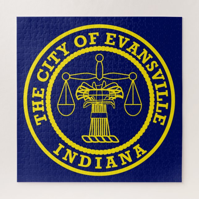 Flagge von Evansville (Indiana) Puzzle (Vertikal)