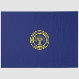Flagge von Evansville (Indiana) Seidenpapier