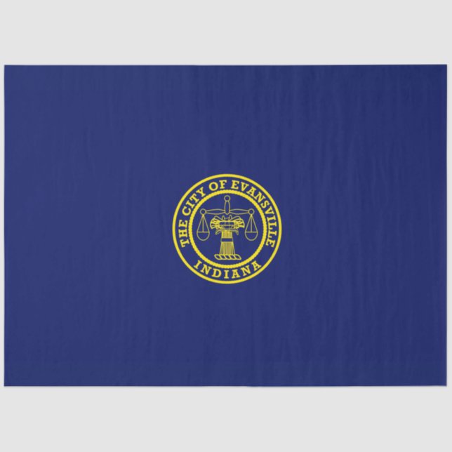 Flagge von Evansville (Indiana) Seidenpapier (Vorderseite)