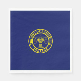 Flagge von Evansville (Indiana) Serviette
