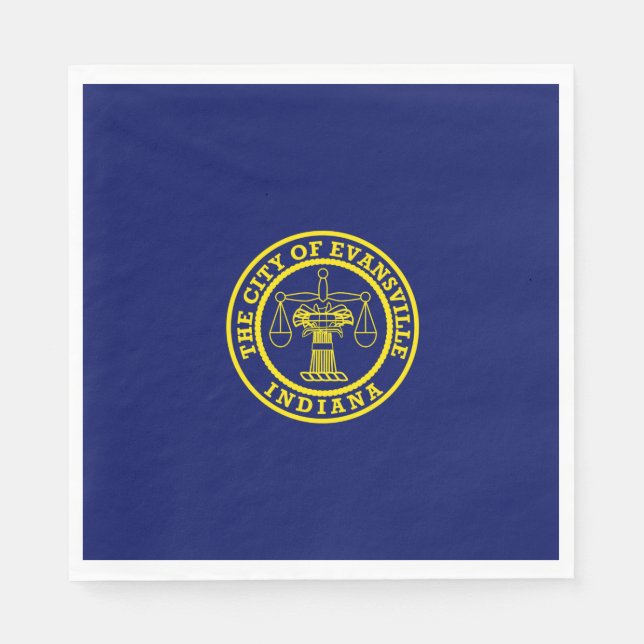 Flagge von Evansville (Indiana) Serviette (Vorderseite)