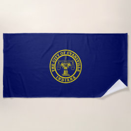 Flagge von Evansville (Indiana) Strandtuch