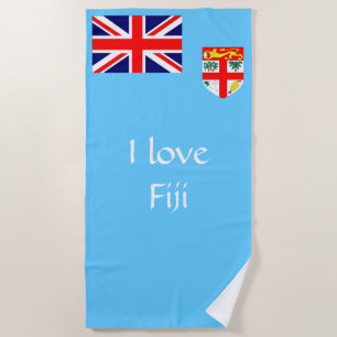 Flagge von Fidschi Strandtuch