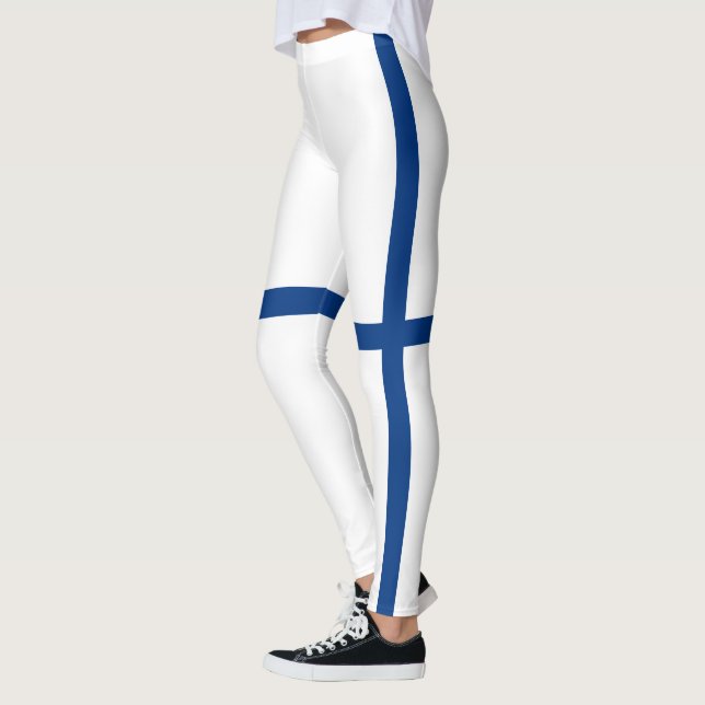 Flagge von Finnland-Leggings Leggings (Links)