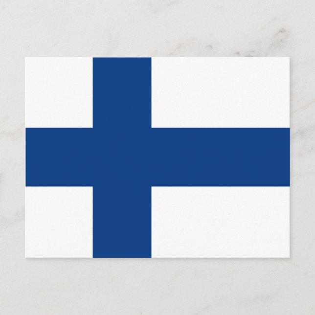 Flagge von Finnland Postkarte (Vorderseite)