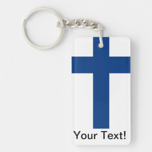 Flagge von Finnland Schlüsselanhänger