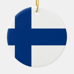 Flagge von Finnland (Suomen lippu, Finlands Keramik Ornament