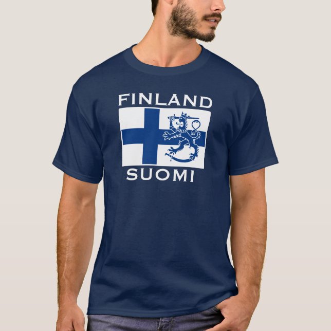 Flagge von Finnland T-Shirt (Vorderseite)