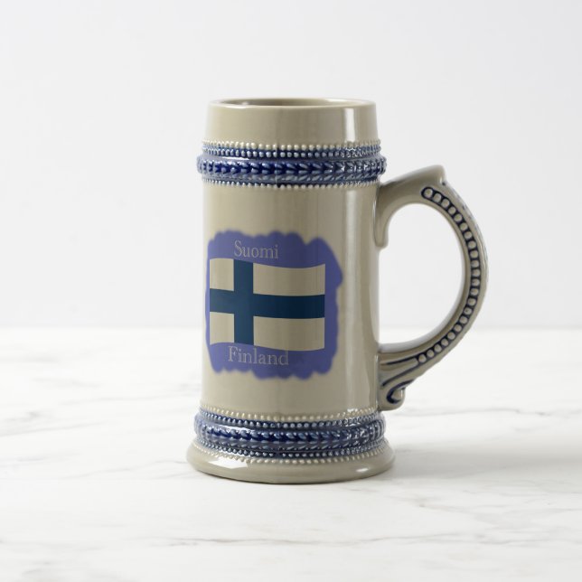 Flagge von Finnland-Tasse Bierglas (Rechts)
