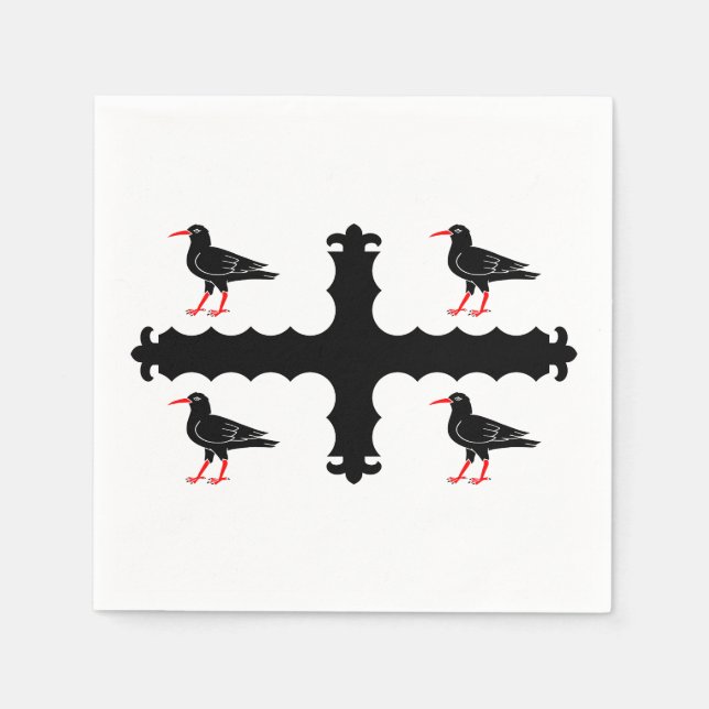 Flagge von Flintshire Napkins Serviette (Vorderseite)