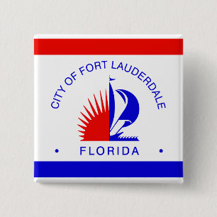 Flagge von Fort Lauderdale, Florida Button