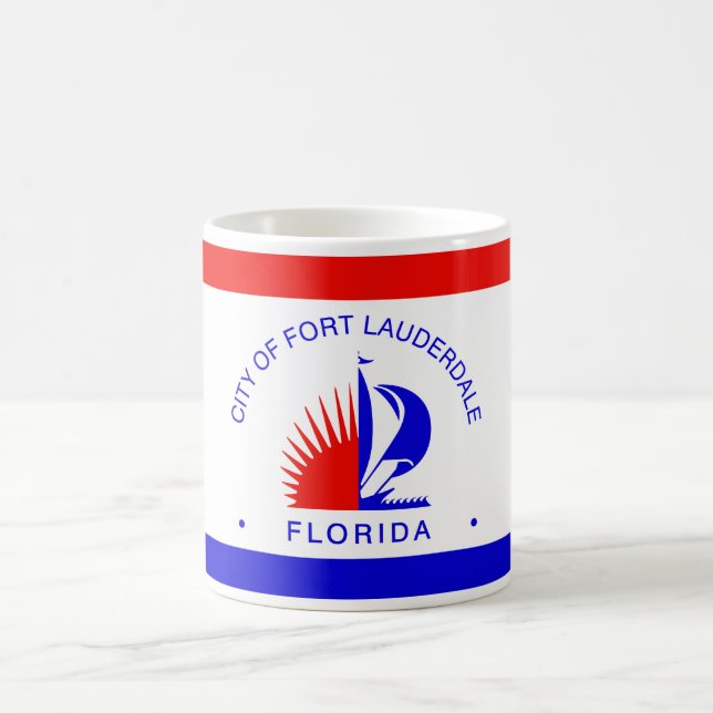 Flagge von Fort Lauderdale, Florida Kaffeetasse (Mittel)