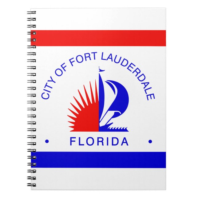 Flagge von Fort Lauderdale, Florida Notizblock (Vorderseite)