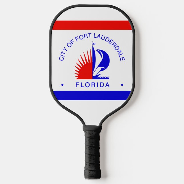 Flagge von Fort Lauderdale, Florida Pickleball Schläger (Vorderseite)