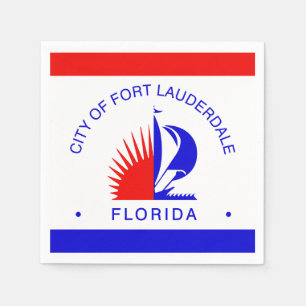 Flagge von Fort Lauderdale, Florida Serviette