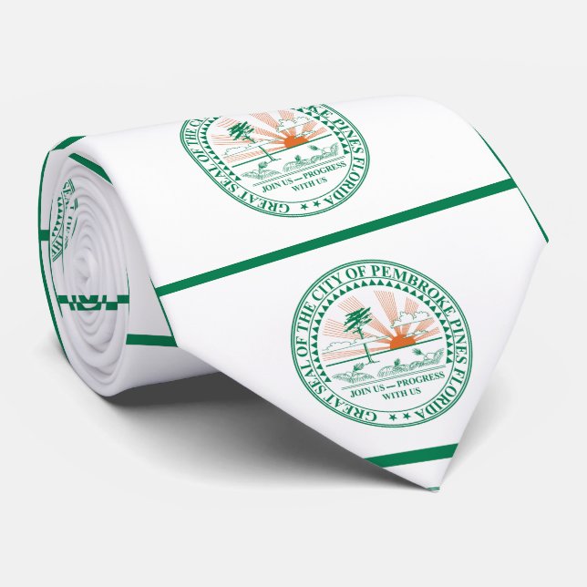 Flagge von Fort Pembroke Pines, Florida Krawatte (Gerollt)