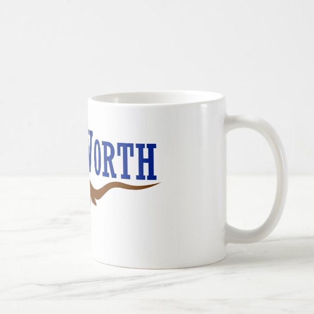 Flagge von Fort Worth Texas Tasse (Rechts)