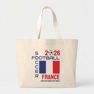 Flagge von Frankreich Fußball benutzerdefinierter Jumbo Stoffbeutel