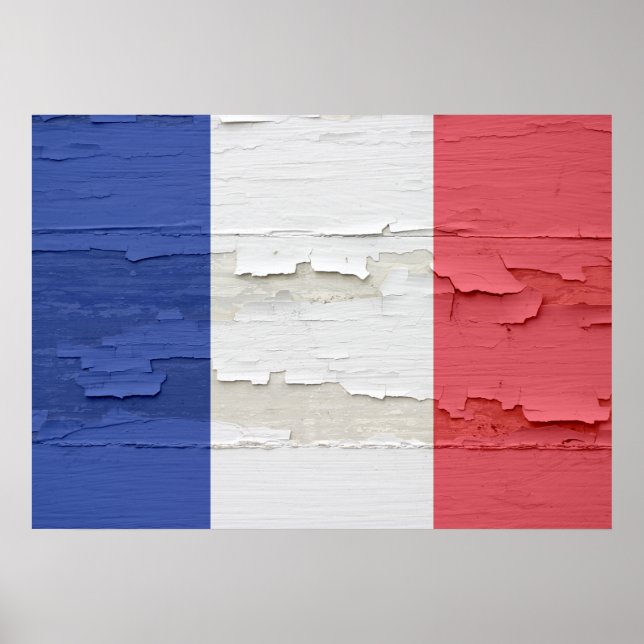 Flagge von Frankreich geerbt Poster (Vorne)