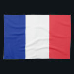 Flagge von Frankreich-Geschirrtuch Geschirrtuch<br><div class="desc">Die Staatsflagge von Frankreich (bekannt auf französisch als drapeau tricolore, drapeau français und in der MilitärAusdrucksweise, in les couleurs) ist Tricolour, drei vertikale Bänder farbiges Königsblau (Hebemaschinenseite), Weiß und Rot kennzeichnend. Es bekannt zu den englischen Lautsprecher als französische Tricolour oder einfach Tricolour. Die königliche Regierung benutzte viele Flaggen, das bekannteste...</div>