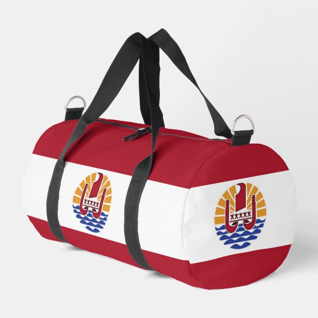 Flagge von Französisch-Polynesien Duffle Bag (Linke Seite)
