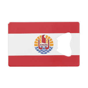 Flagge von Französisch-Polynesien Geldbeutel Flaschenöffner