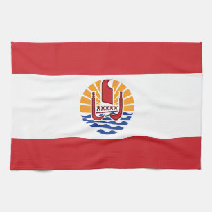 Flagge von Französisch-Polynesien Geschirrtuch