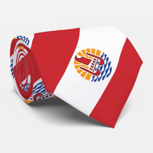 Flagge von Französisch-Polynesien Krawatte