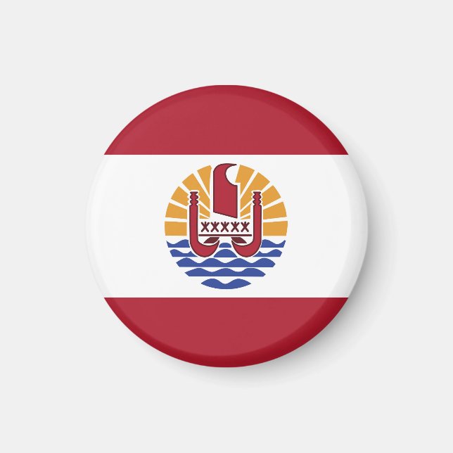 Flagge von Französisch-Polynesien Magnet (Vorne)