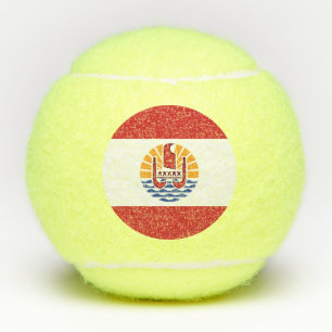 Flagge von Französisch-Polynesien Tennisbälle