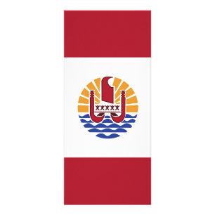 Flagge von Französisch-Polynesien Werbekarte