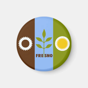 Flagge von Fresno, Kalifornien Magnet